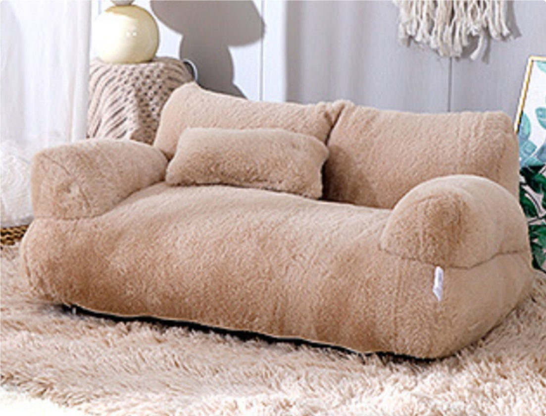 Ultra Soft Plush Dog & Cat Sofa Bed | Cozy Pet Couch – Pawnest