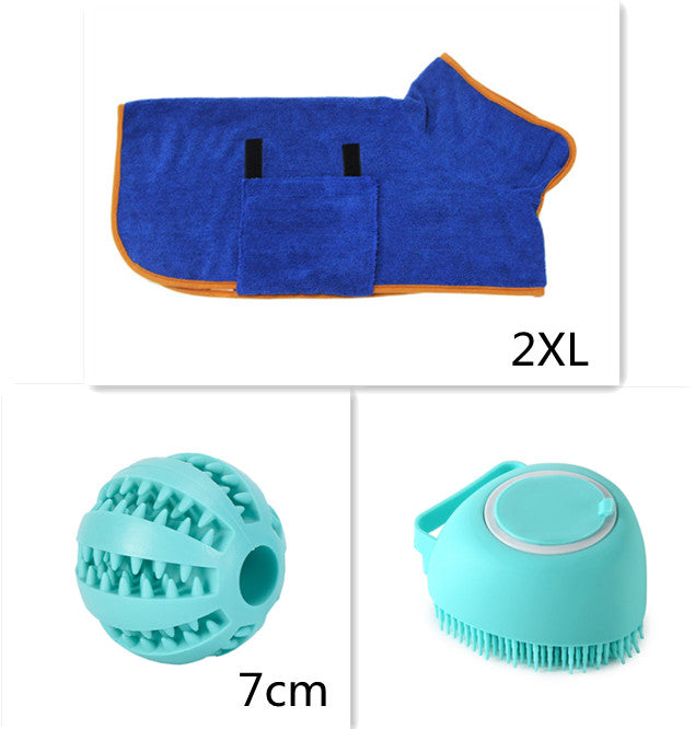 Silicone Pet Bath Massage Gloves Brush – Dog & Cat Bathroom Cleaning Comb with Shampoo Dispenser Grooming Tool