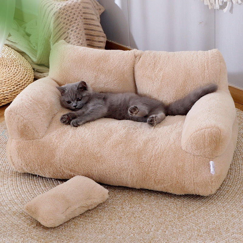 Ultra Soft Plush Dog & Cat Sofa Bed | Cozy Pet Couch – Pawnest