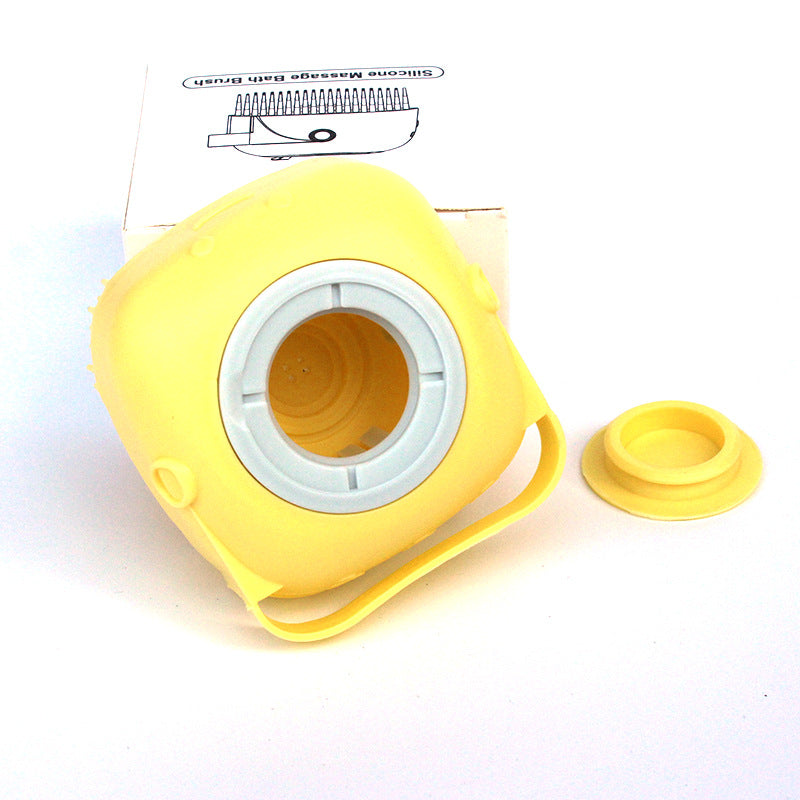 Silicone Pet Bath Massage Gloves Brush – Dog & Cat Bathroom Cleaning Comb with Shampoo Dispenser Grooming Tool