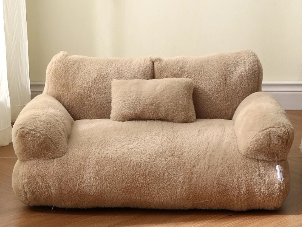 Ultra Soft Plush Dog & Cat Sofa Bed | Cozy Pet Couch – Pawnest